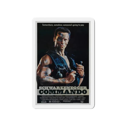 COMMANDO 1985 Movie Poster - Refrigerator Magnet 4 Inch - The Sticker Space