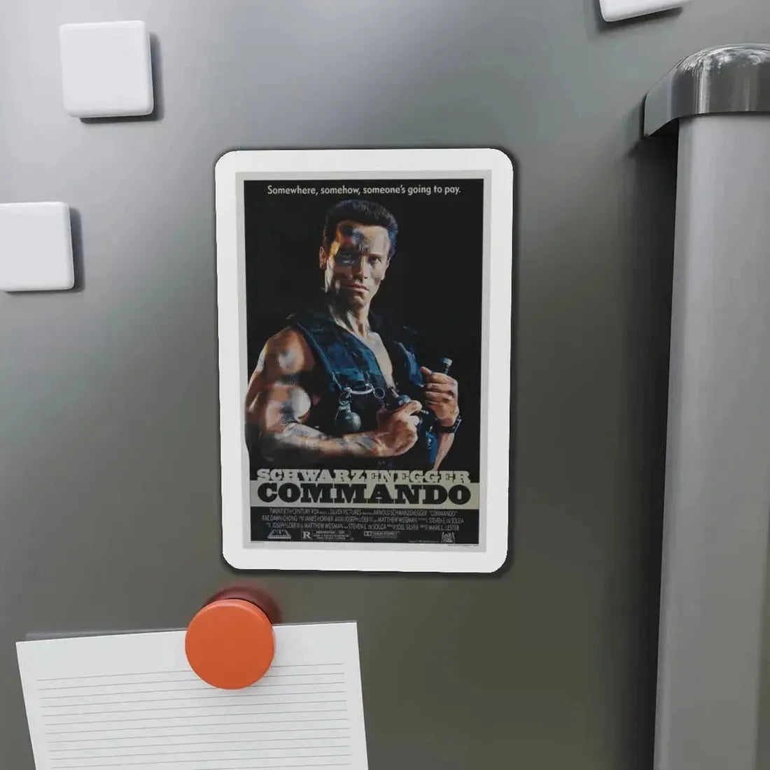 COMMANDO 1985 Movie Poster - Refrigerator Magnet - The Sticker Space