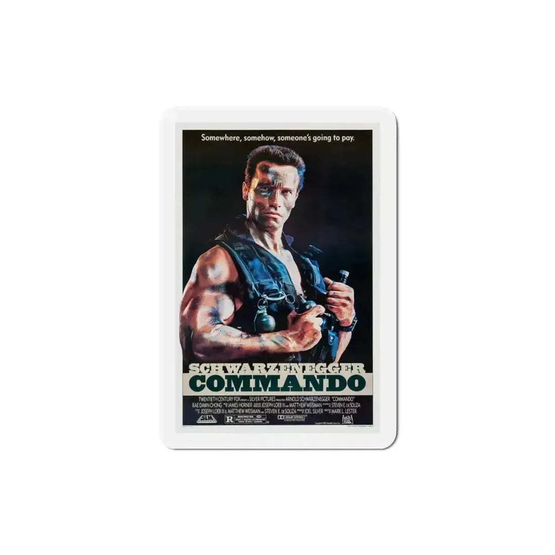 Commando 1985 Movie Poster Refrigerator Magnet - The Sticker Space