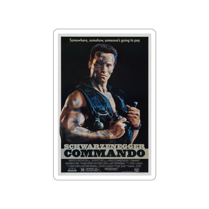 COMMANDO 1985 Movie Poster STICKER Vinyl Die-Cut Decal-3 Inch-The Sticker Space