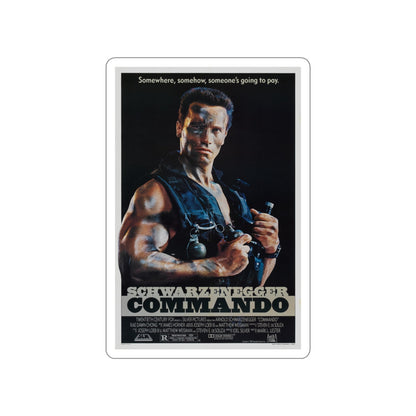 COMMANDO 1985 Movie Poster STICKER Vinyl Die-Cut Decal-4 Inch-The Sticker Space