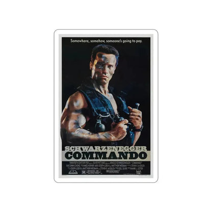 COMMANDO 1985 Movie Poster STICKER Vinyl Die-Cut Decal - The Sticker Space