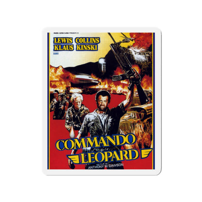 COMMANDO LEOPARD 1985 Movie Poster - Die-Cut Magnet-2" x 2"-The Sticker Space