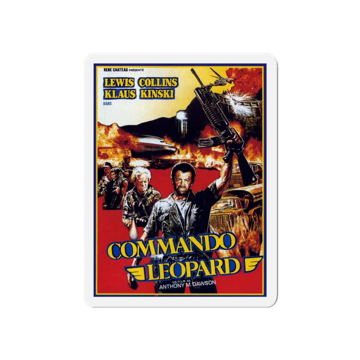 COMMANDO LEOPARD 1985 Movie Poster - Die-Cut Magnet-6 × 6"-The Sticker Space