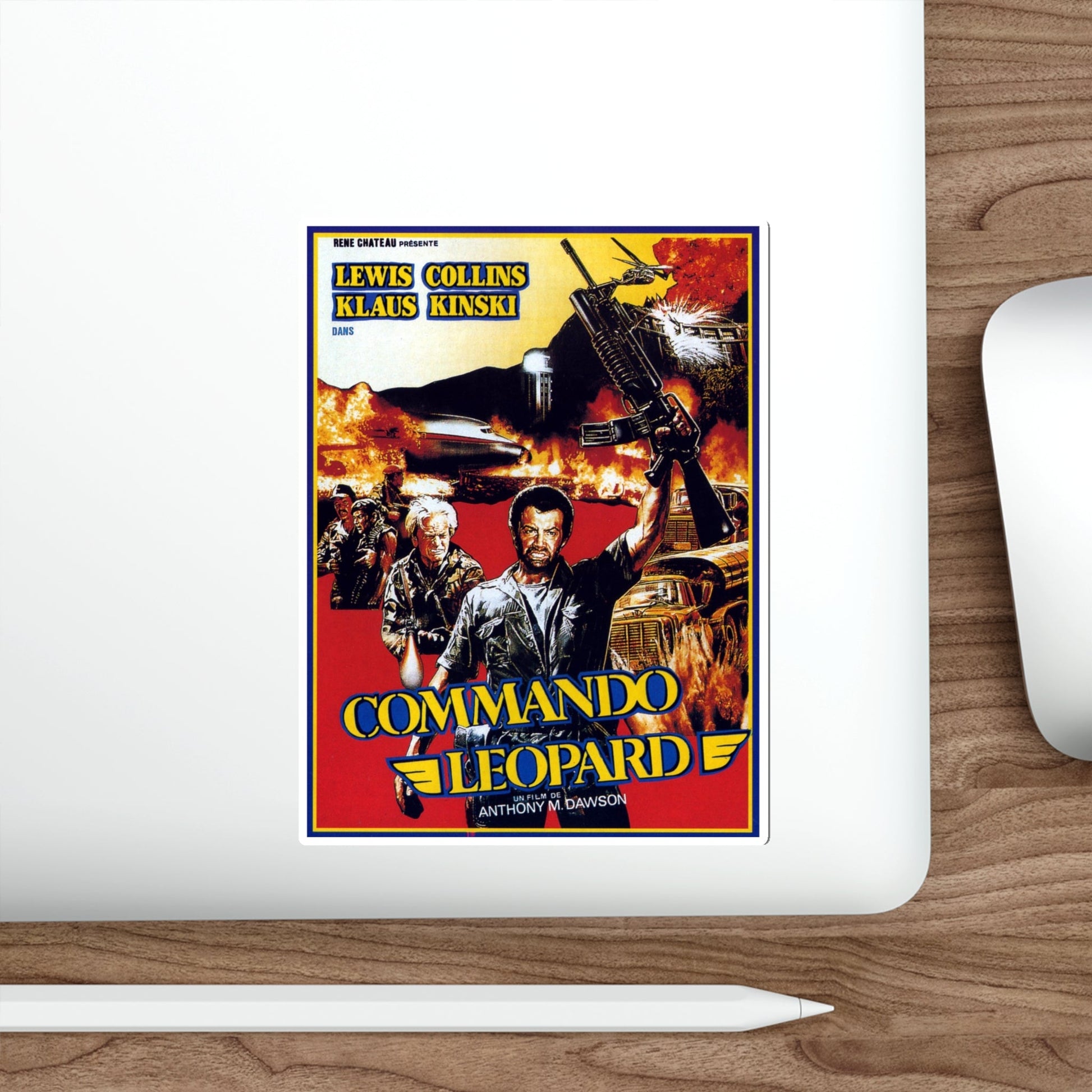 COMMANDO LEOPARD 1985 Movie Poster STICKER Vinyl Die-Cut Decal-The Sticker Space