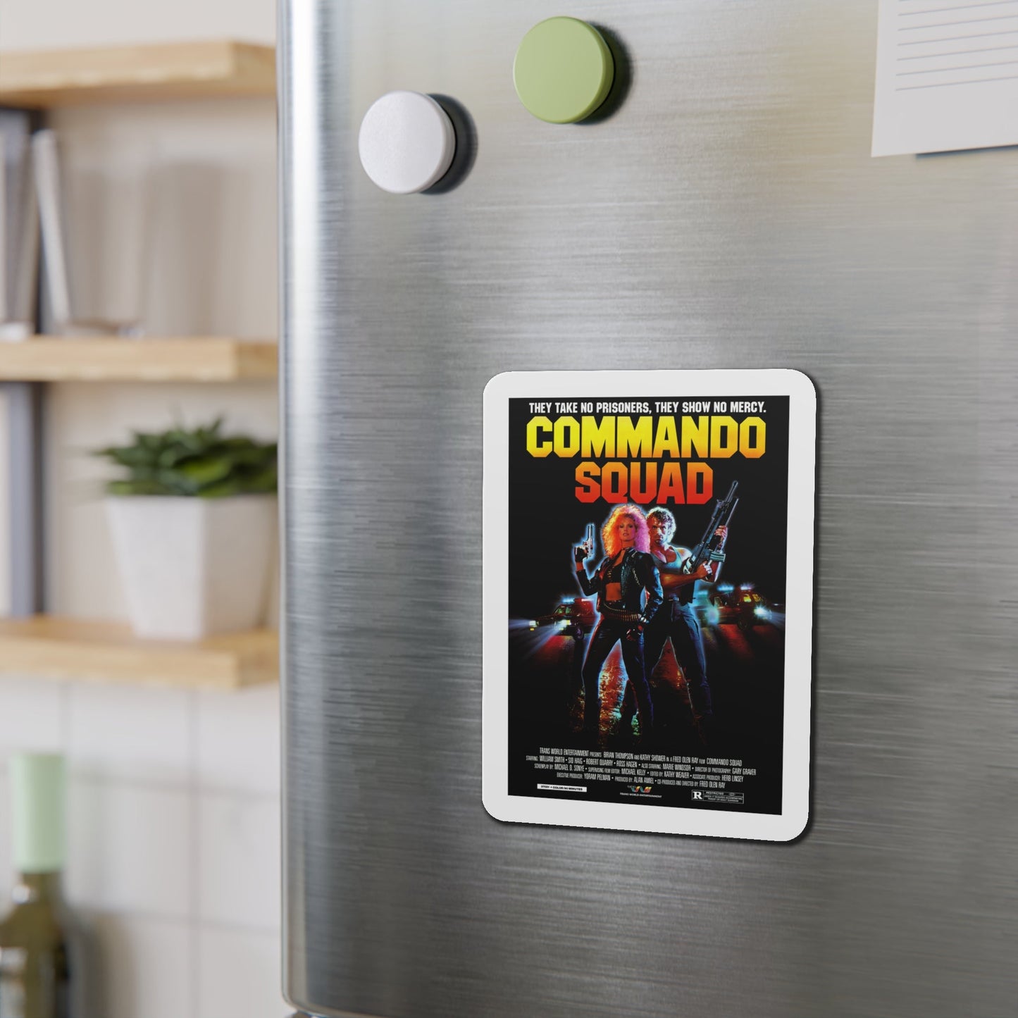 Commando Squad 1987 Movie Poster Die-Cut Magnet-The Sticker Space