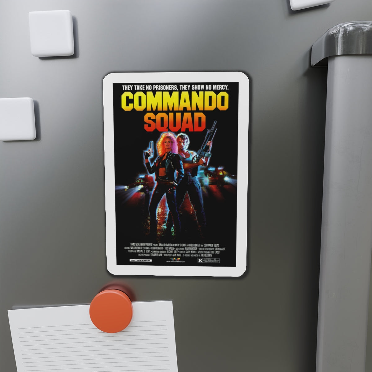 COMMANDO SQUAD 1987 Movie Poster - Die-Cut Magnet-The Sticker Space