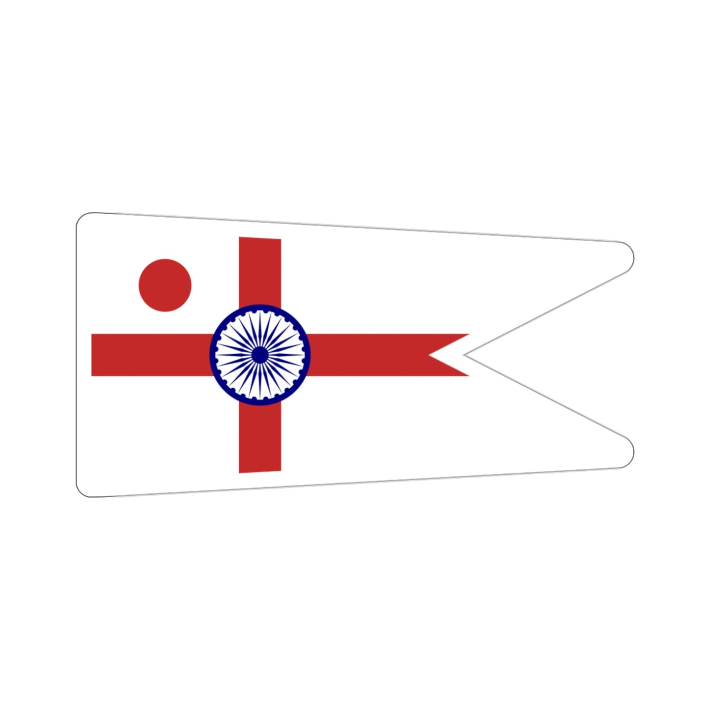 Commodore of the Indian Navy Flag (India) STICKER Vinyl Die-Cut Decal-3 Inch-The Sticker Space