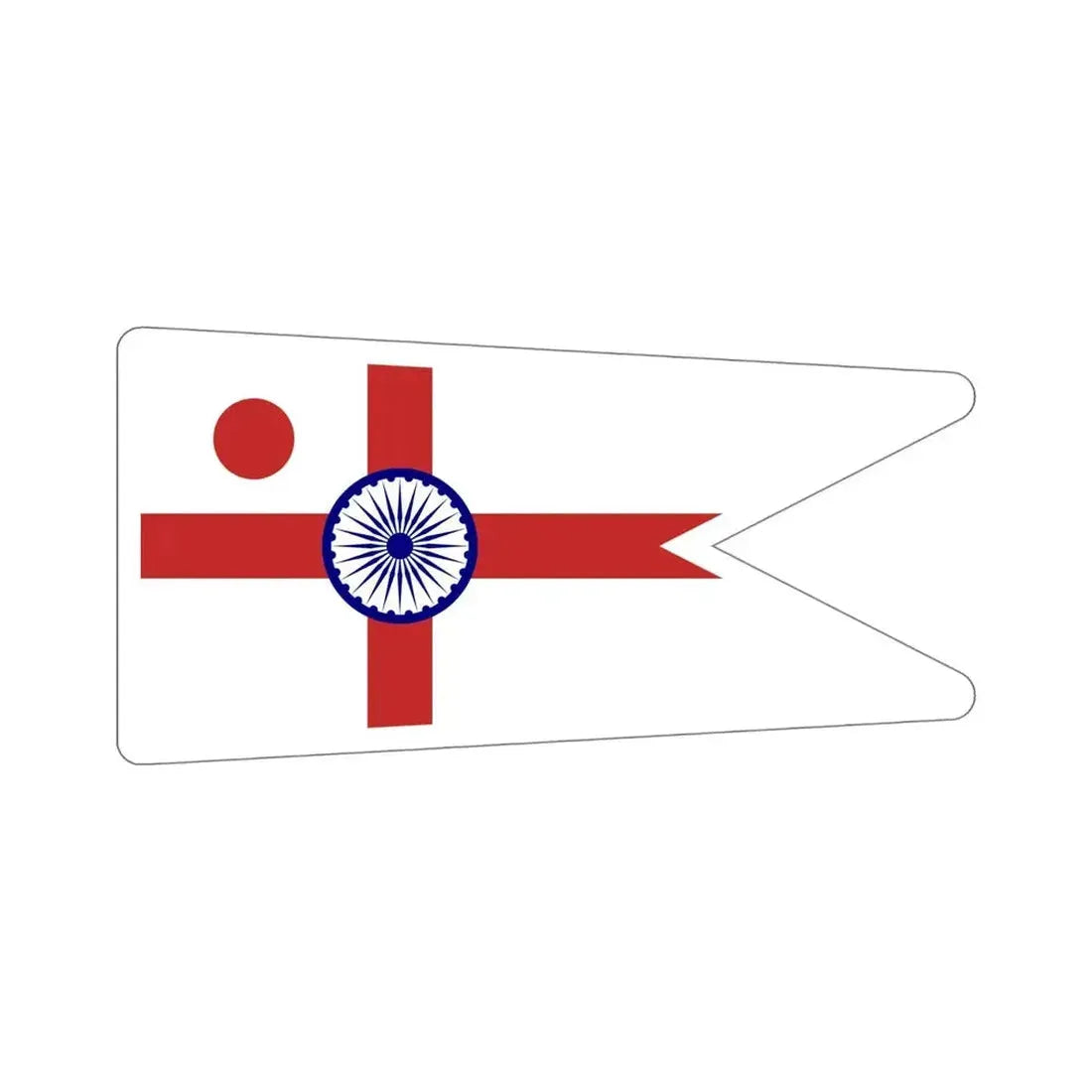 Commodore of the Indian Navy Flag (India) STICKER Vinyl Die-Cut Decal - The Sticker Space