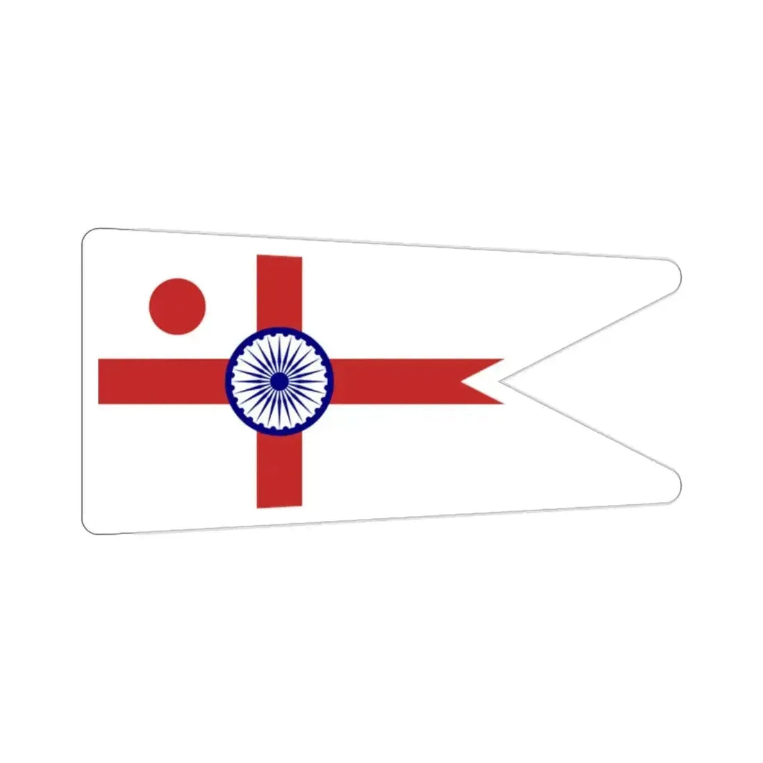 Commodore of the Indian Navy Flag (India) STICKER Vinyl Die-Cut Decal - The Sticker Space