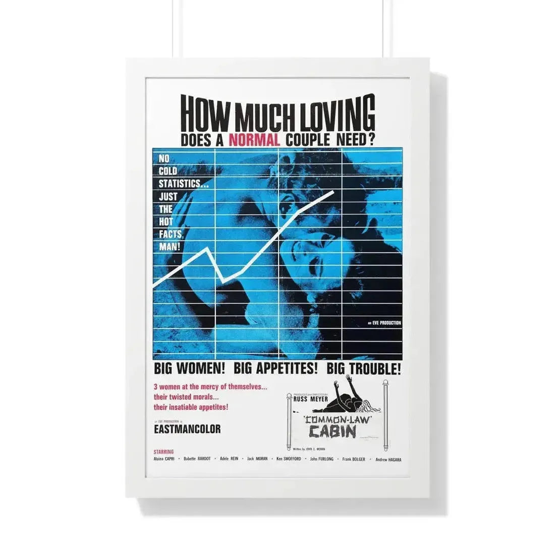 COMMON LAW CABIN 1967 - Framed Movie Poster 20" x 30" White - The Sticker Space