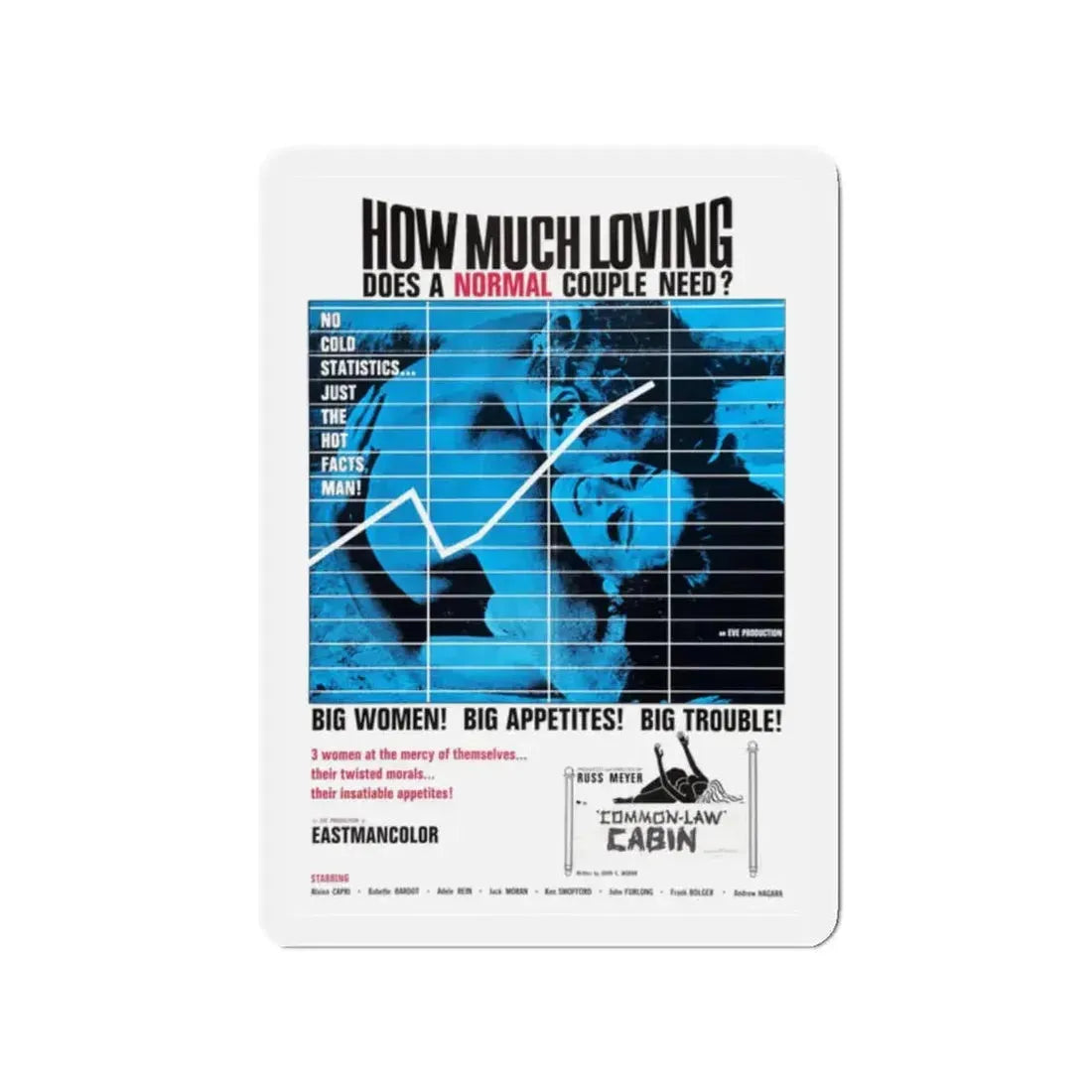 COMMON LAW CABIN 1967 Movie Poster - Refrigerator Magnet 2 Inch - The Sticker Space