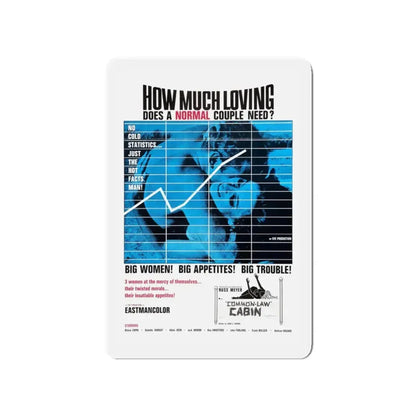 COMMON LAW CABIN 1967 Movie Poster - Refrigerator Magnet 4 Inch - The Sticker Space