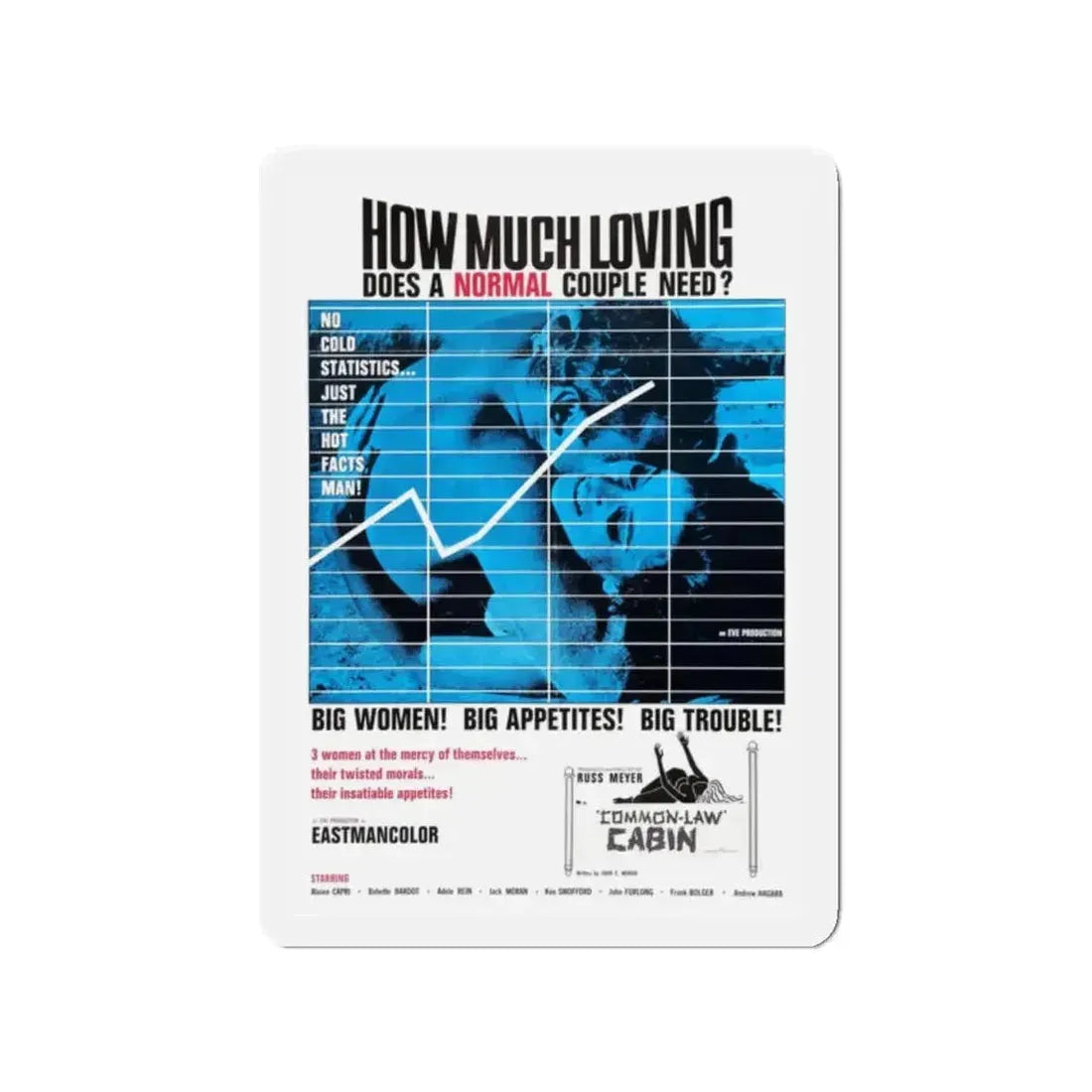 COMMON LAW CABIN 1967 Movie Poster - Refrigerator Magnet - The Sticker Space