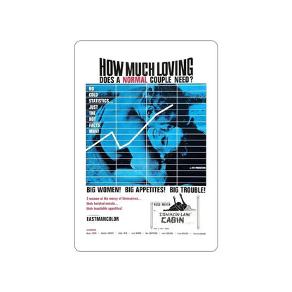 COMMON LAW CABIN 1967 Movie Poster STICKER Vinyl Die-Cut Decal 6 Inch - The Sticker Space