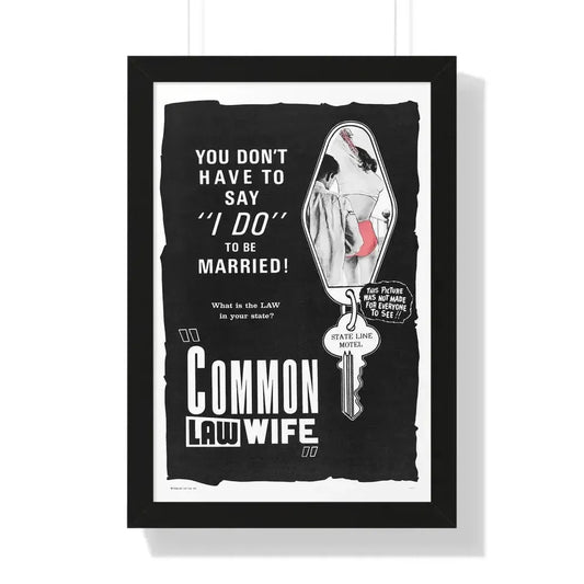 COMMON LAW WIFE 1961 - Framed Movie Poster 16″ x 24″ Black - The Sticker Space