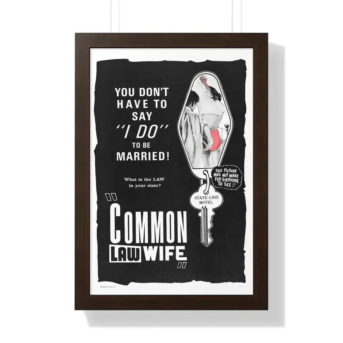 COMMON LAW WIFE 1961 - Framed Movie Poster 16″ x 24″ Walnut - The Sticker Space