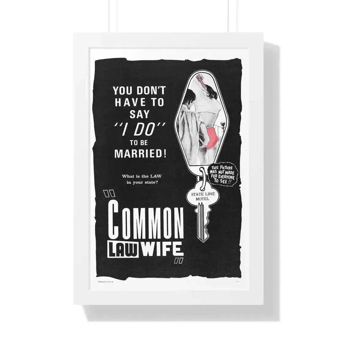 COMMON LAW WIFE 1961 - Framed Movie Poster 16″ x 24″ White - The Sticker Space
