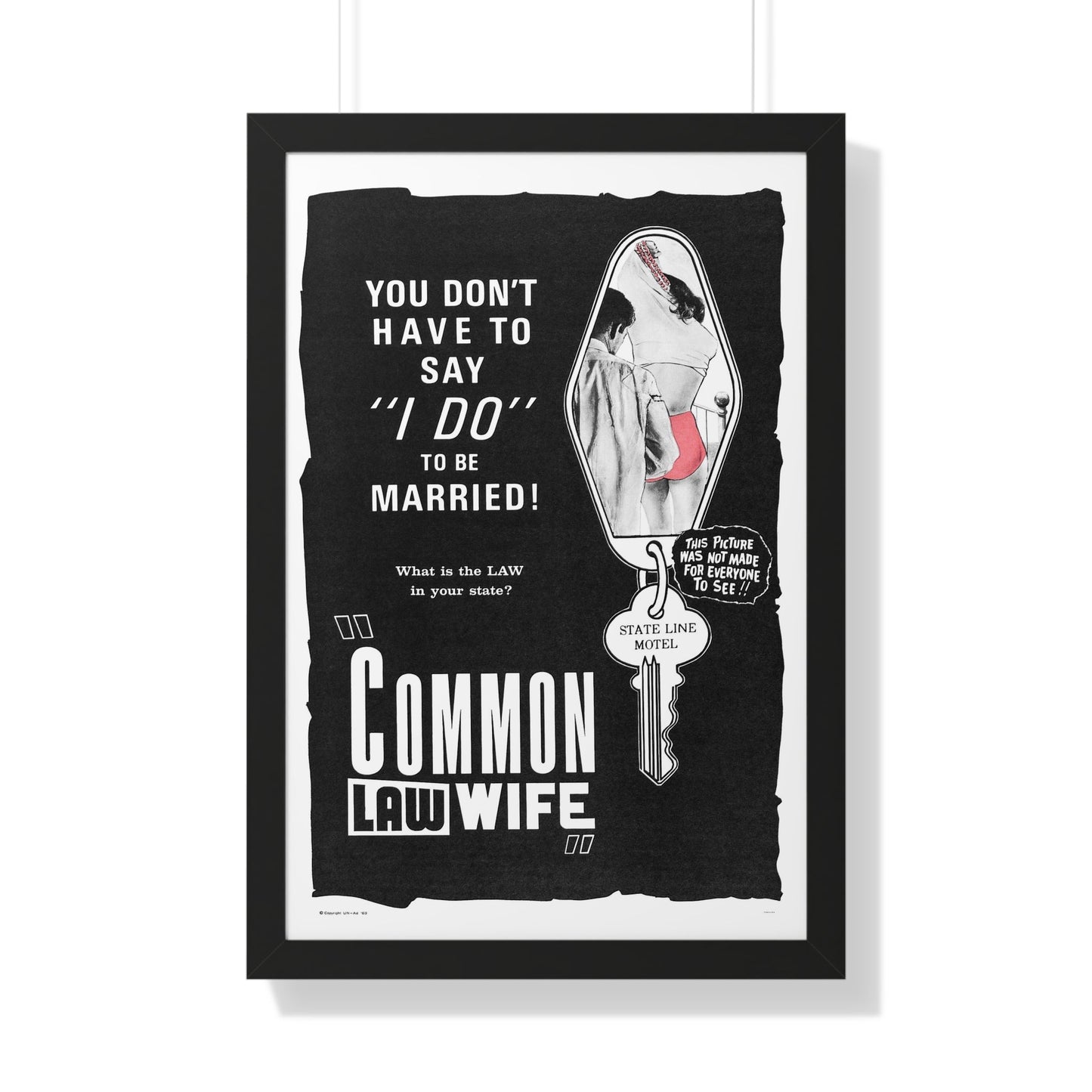 COMMON LAW WIFE 1961 - Framed Movie Poster-20" x 30"-The Sticker Space