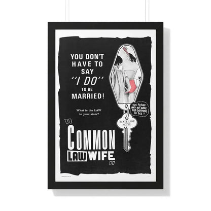 COMMON LAW WIFE 1961 - Framed Movie Poster 20" x 30" Black - The Sticker Space