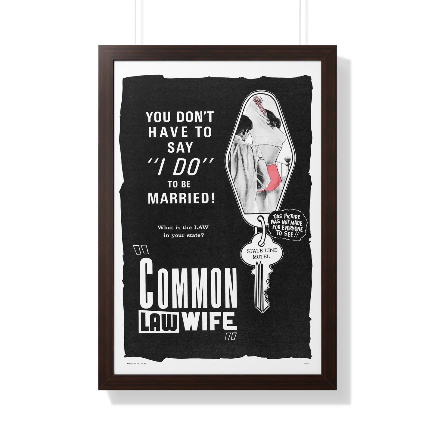 COMMON LAW WIFE 1961 - Framed Movie Poster-20" x 30"-The Sticker Space