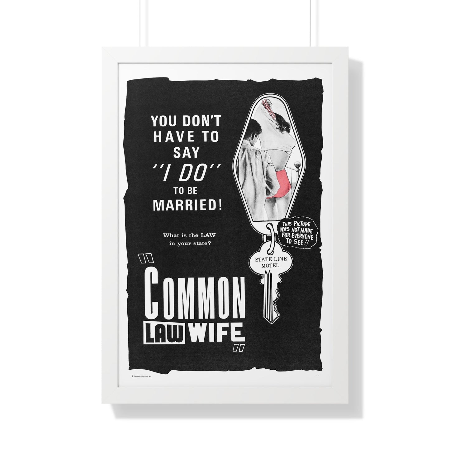 COMMON LAW WIFE 1961 - Framed Movie Poster-20" x 30"-The Sticker Space