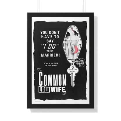 COMMON LAW WIFE 1961 - Framed Movie Poster - The Sticker Space