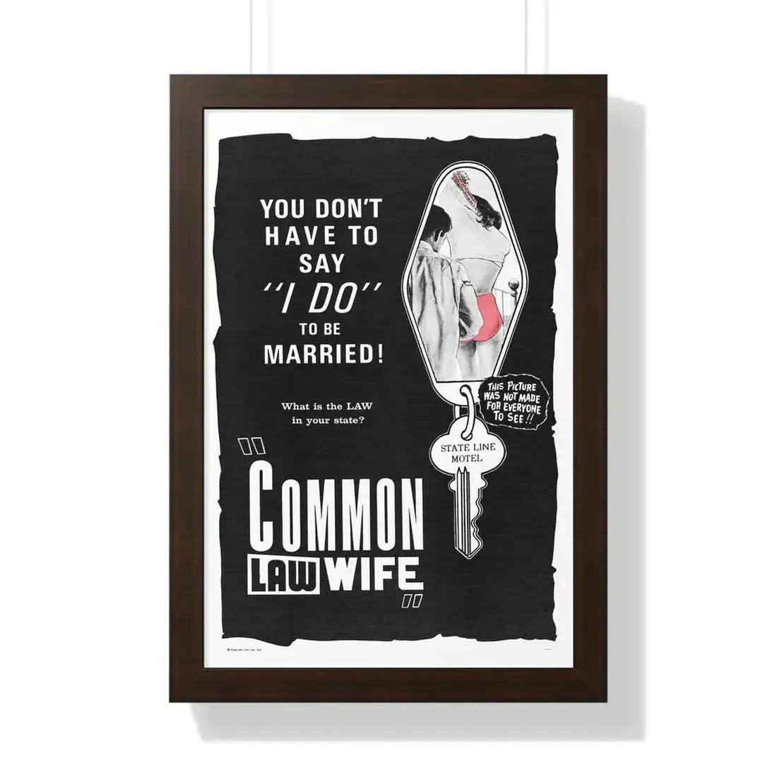 COMMON LAW WIFE 1961 - Framed Movie Poster - The Sticker Space