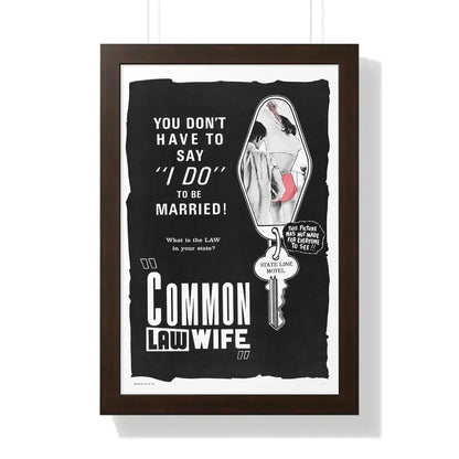 COMMON LAW WIFE 1961 - Framed Movie Poster - The Sticker Space