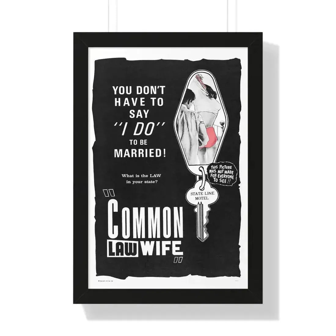 COMMON LAW WIFE 1961 - Framed Movie Poster - The Sticker Space