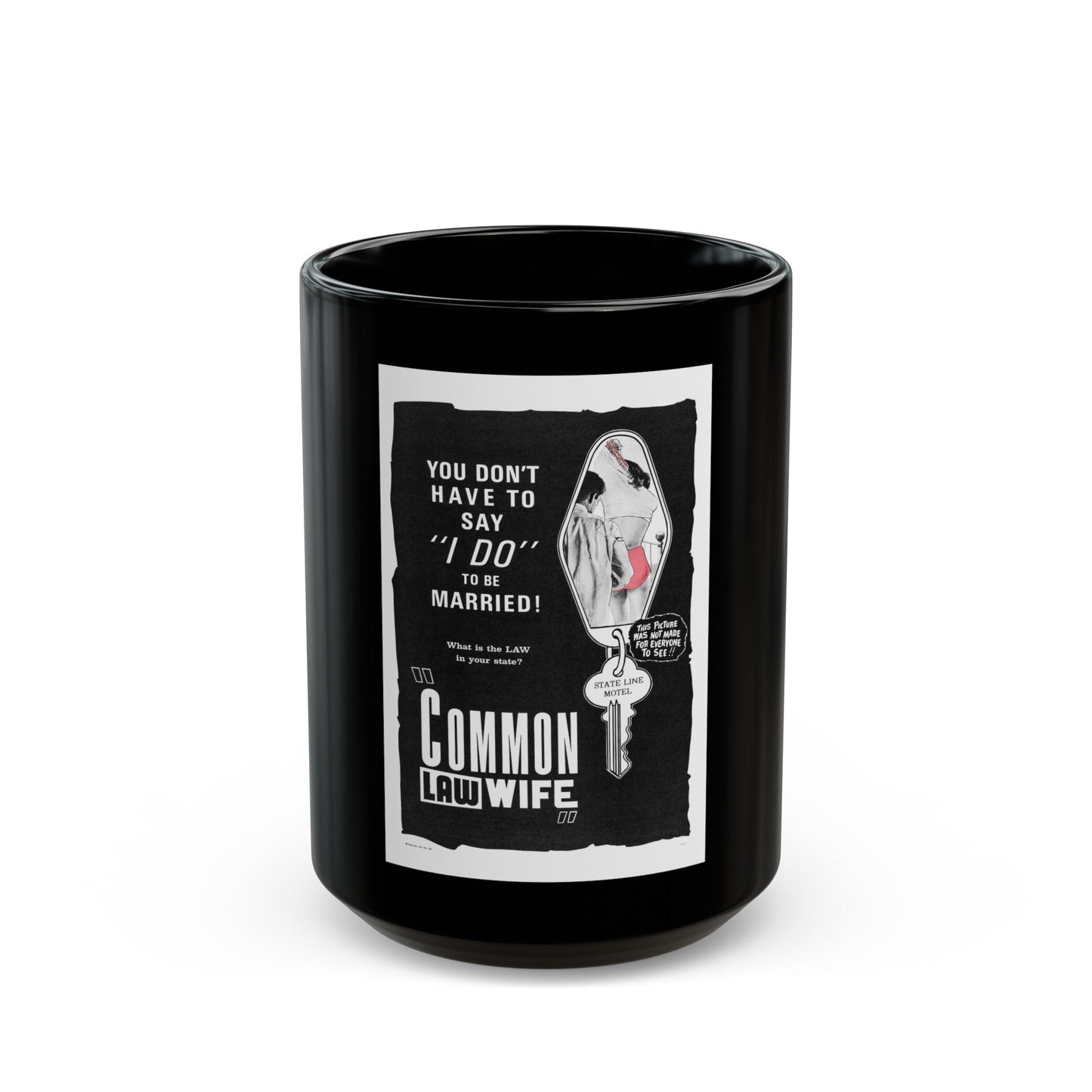 COMMON LAW WIFE 1961 Movie Poster - Black Coffee Mug-15oz-The Sticker Space