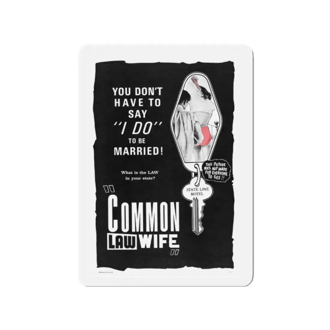 COMMON LAW WIFE 1961 Movie Poster - Refrigerator Magnet 2 Inch - The Sticker Space