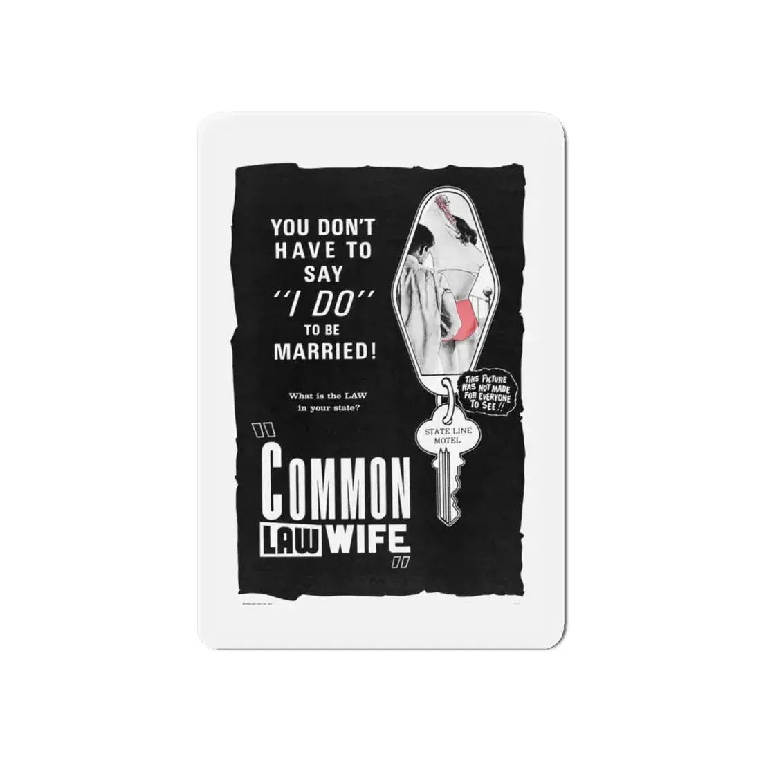 COMMON LAW WIFE 1961 Movie Poster - Refrigerator Magnet 6 Inch - The Sticker Space