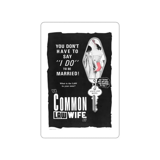 COMMON LAW WIFE 1961 Movie Poster STICKER Vinyl Die-Cut Decal 2 Inch - The Sticker Space