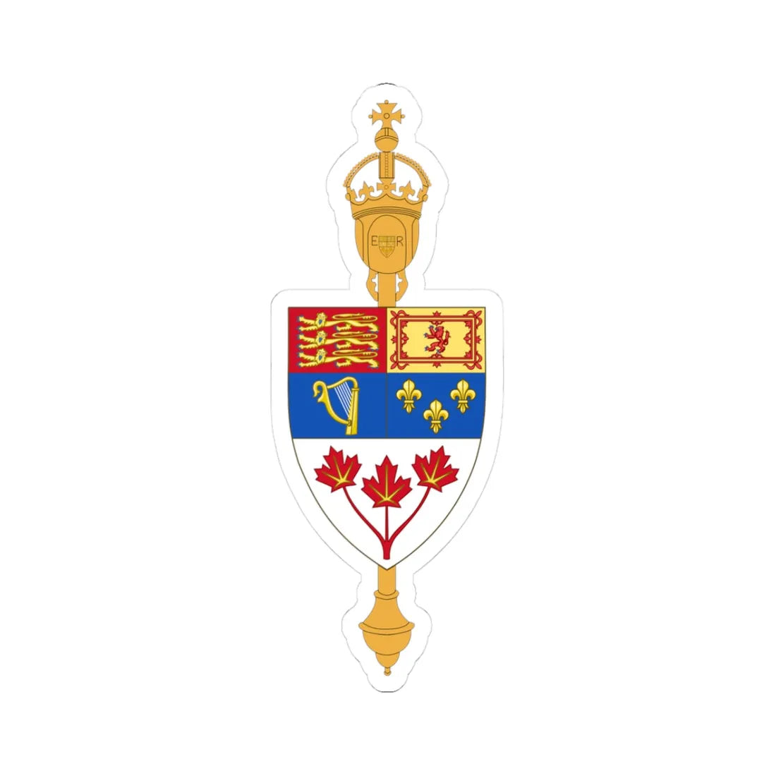 Commons Canada rendition (Canada) (Coat of Arms) STICKER Vinyl Kiss-Cut Decal 3 Inch White - The Sticker Space