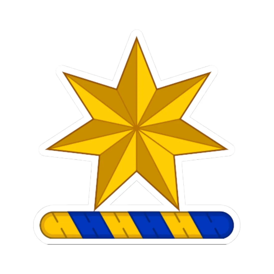 Commonwealth Star (Australia) (Coat of Arms) STICKER Vinyl Kiss-Cut Decal 3 Inch White - The Sticker Space