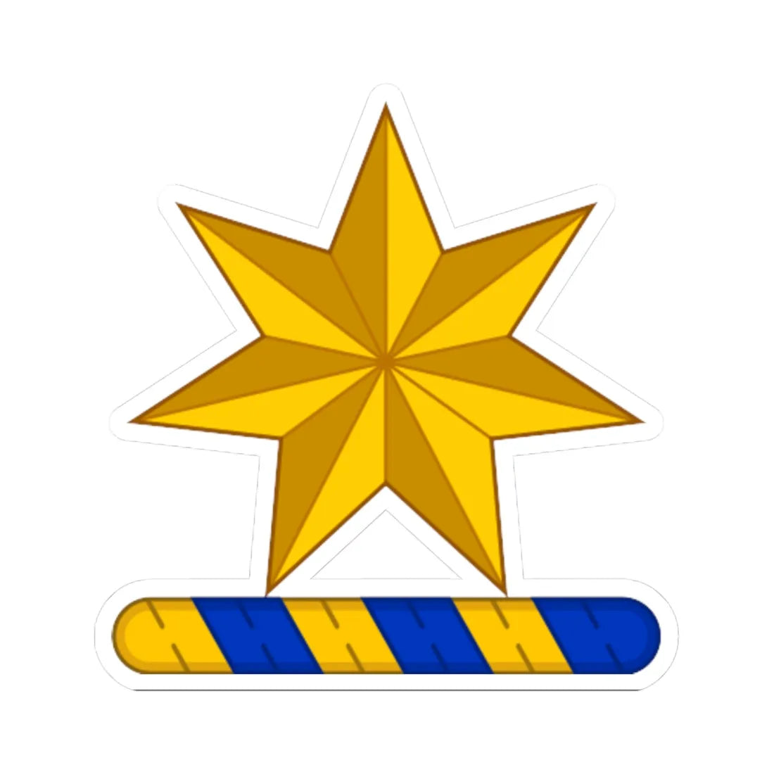 Commonwealth Star (Australia) (Coat of Arms) STICKER Vinyl Kiss-Cut Decal 6 Inch White - The Sticker Space