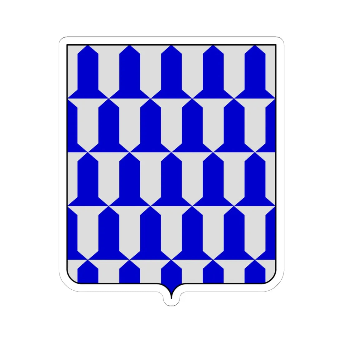 CommunesBelgique-Awans (Belgium) (Coat of Arms) STICKER Vinyl Kiss-Cut Decal 6 Inch White - The Sticker Space