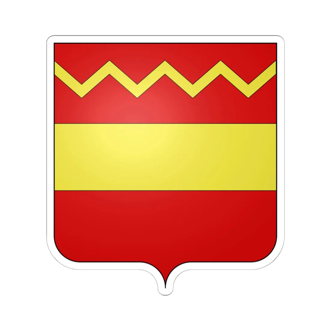 CommunesBelgique-Brugelette (Belgium) (Coat of Arms) STICKER Vinyl Kiss-Cut Decal 6 Inch White - The Sticker Space