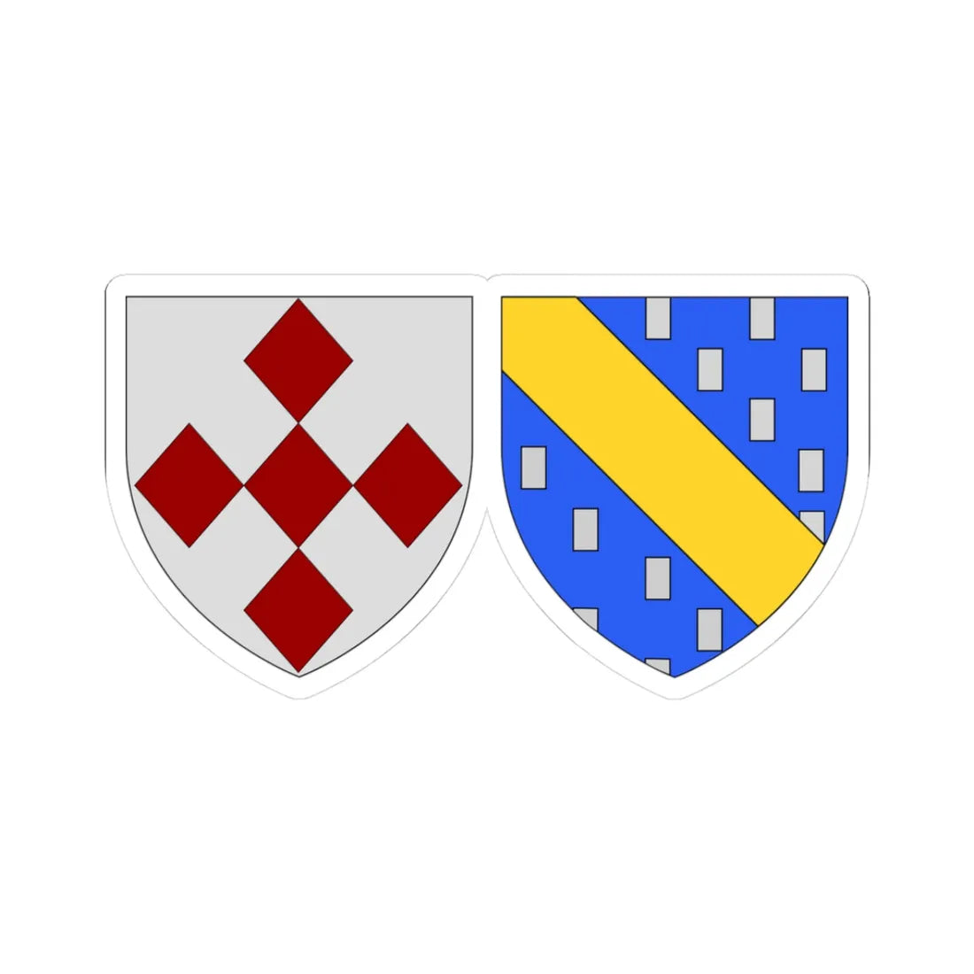 CommunesBelgique-Chastre (Belgium) (Coat of Arms) STICKER Vinyl Kiss-Cut Decal 3 Inch White - The Sticker Space