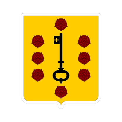 CommunesBelgique-Comines (Belgium) (Coat of Arms) STICKER Vinyl Kiss-Cut Decal 3 Inch White - The Sticker Space