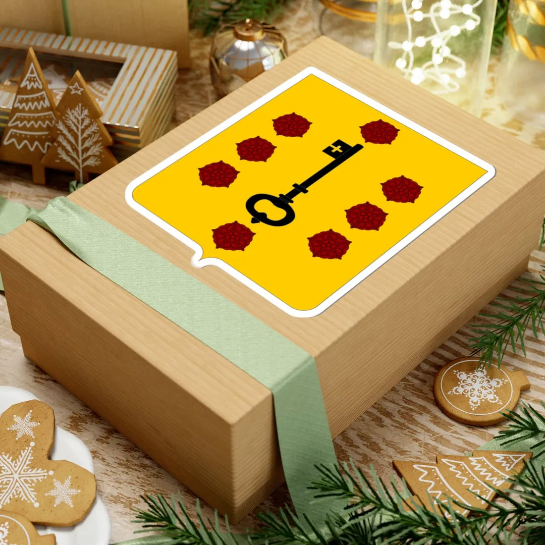 CommunesBelgique-Comines (Belgium) (Coat of Arms) STICKER Vinyl Kiss-Cut Decal - The Sticker Space