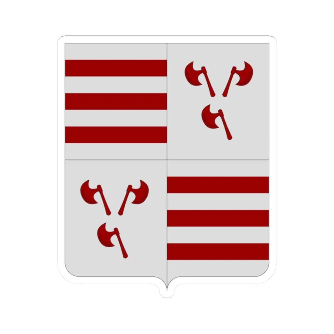 CommunesBelgique-Froid-Chapelle (Belgium) (Coat of Arms) STICKER Vinyl Kiss-Cut Decal 2 Inch White - The Sticker Space