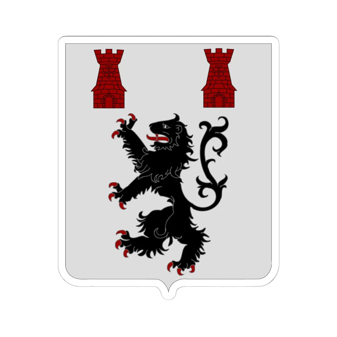 CommunesBelgique-Jodoigne (Belgium) (Coat of Arms) STICKER Vinyl Kiss-Cut Decal 6 Inch White - The Sticker Space