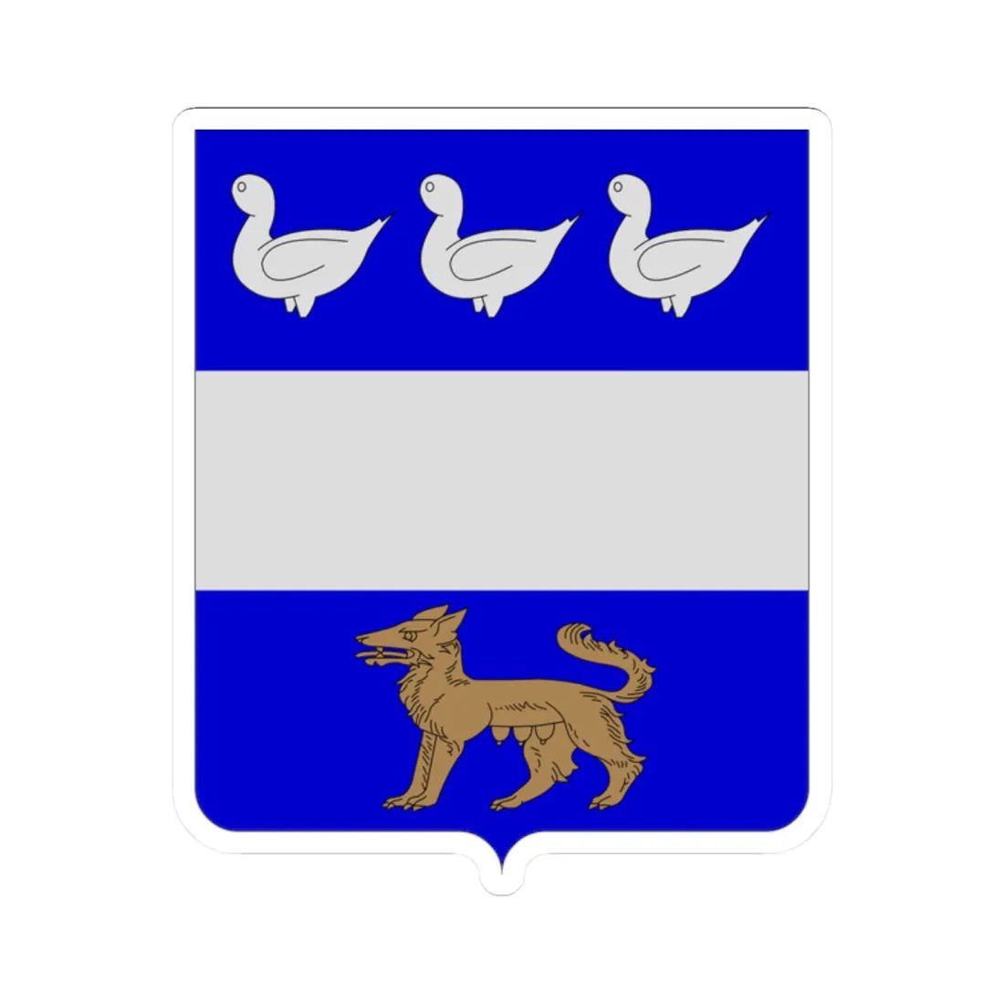 CommunesBelgique-La-Louviere (Belgium) (Coat of Arms) STICKER Vinyl Kiss-Cut Decal 2 Inch White - The Sticker Space