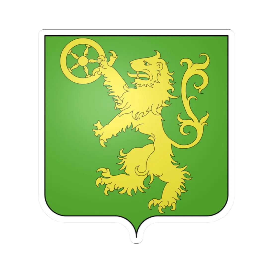 CommunesBelgique-Le-Roeulx (Belgium) (Coat of Arms) STICKER Vinyl Kiss-Cut Decal 2 Inch White - The Sticker Space