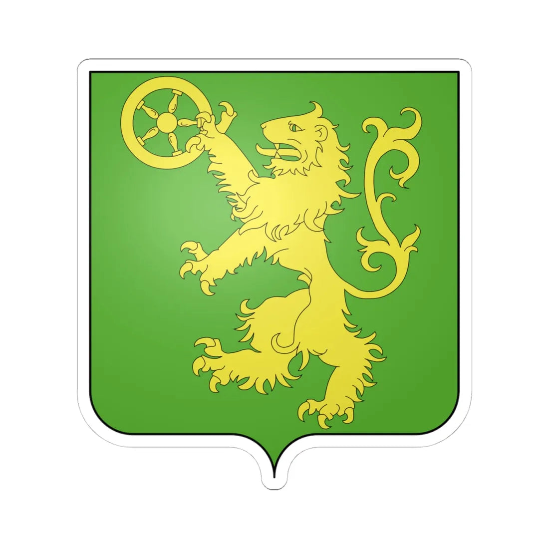 CommunesBelgique-Le-Roeulx2 (Belgium) (Coat of Arms) STICKER Vinyl Kiss-Cut Decal 4 Inch White - The Sticker Space