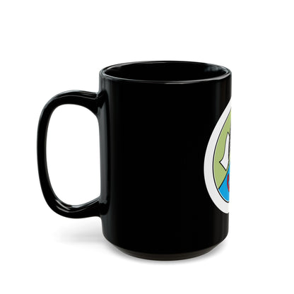 Communications (Boy Scout Merit Badge) Black Coffee Mug-The Sticker Space