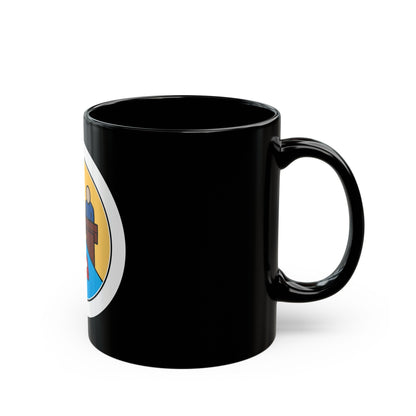 Communications (Boy Scout Merit Badge) Black Coffee Mug-The Sticker Space