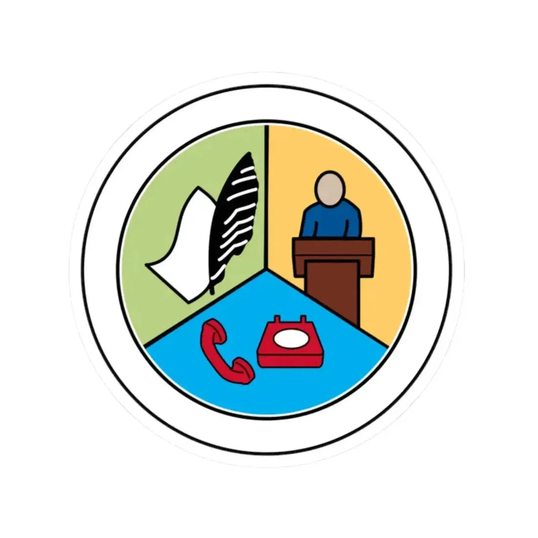 Communications (Boy Scout Merit Badge) STICKER Vinyl Kiss-Cut Decal 2 Inch White - The Sticker Space